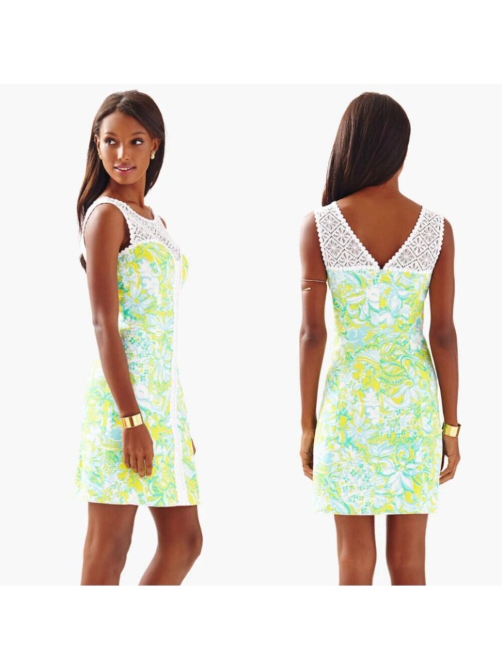 Lilly Pulitzer Sofia Dandelion Yellow Beach Gypsies Shift Dress - Picture 2 of 12